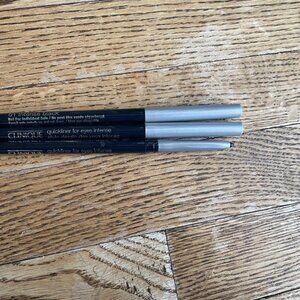 3x Clinique Quickliner For Eyes Intense Eyeliner ~ 01 Intense Black ~ NO BOX